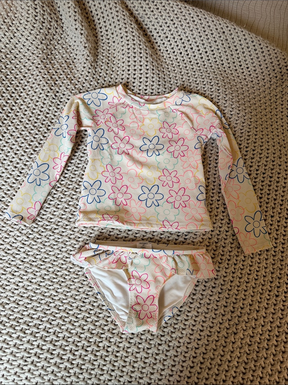 Old Navy toddler girls rash guard bathing suit